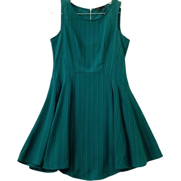 Be Bop Emerald Green Fit & Flare Dress - Picture 1 of 9